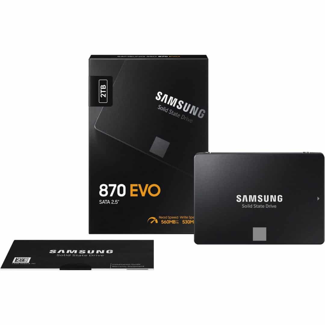 Samsung 870 EVO 2TB 2.5 Inch SATA III SSD Solid State Drive