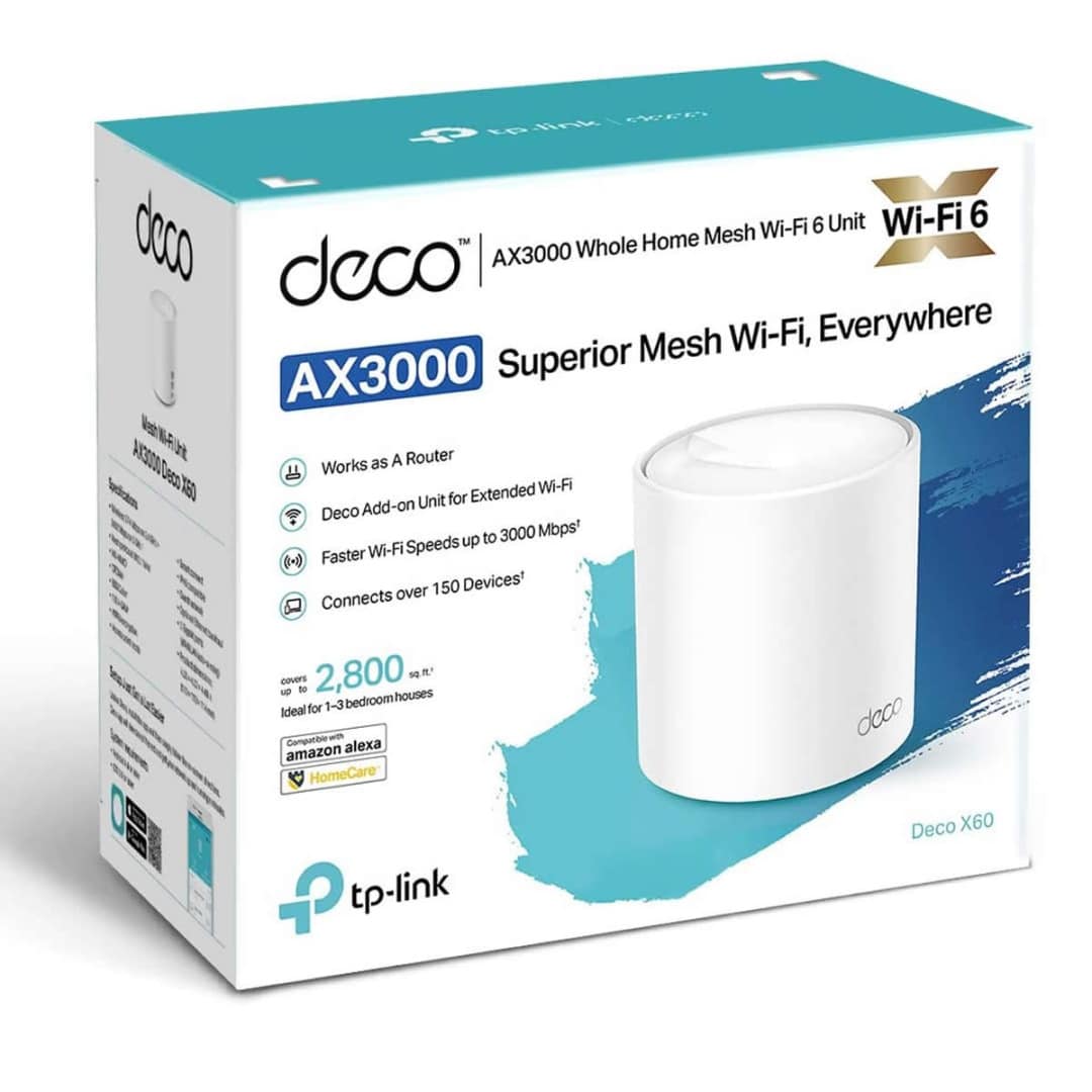 TP-Link Deco X60 V1 2-port Home Mesh Wireless Cable Router