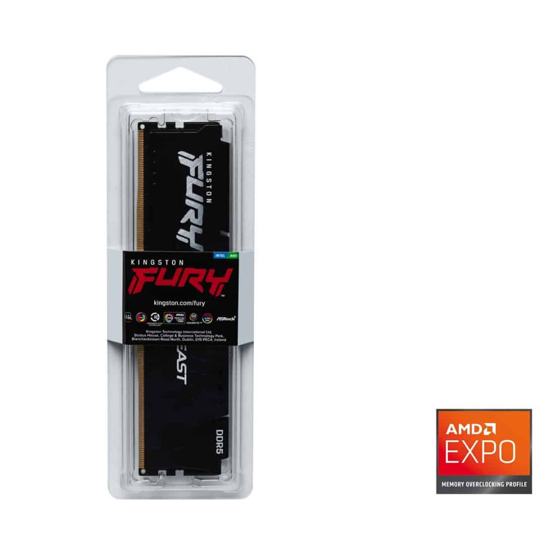 16GB Kingston Technology Fury Beast RGB DDR5 6000MHz Memory Module (1 x  16GB)