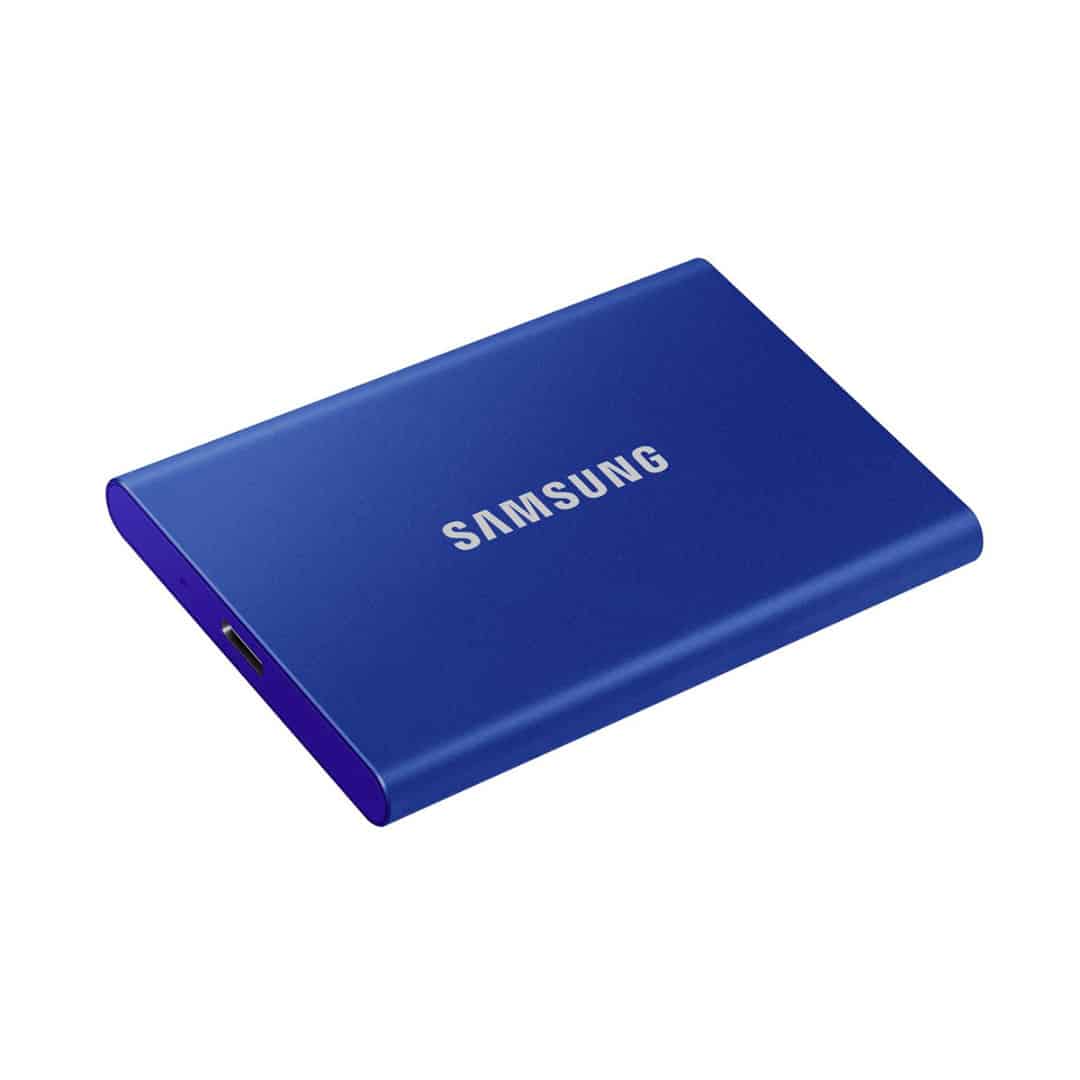 SAMSUNG Portable SSD T7 PC/Mac Festplatte, 1 TB SSD, extern, Indigo blue  Externe USB SSD