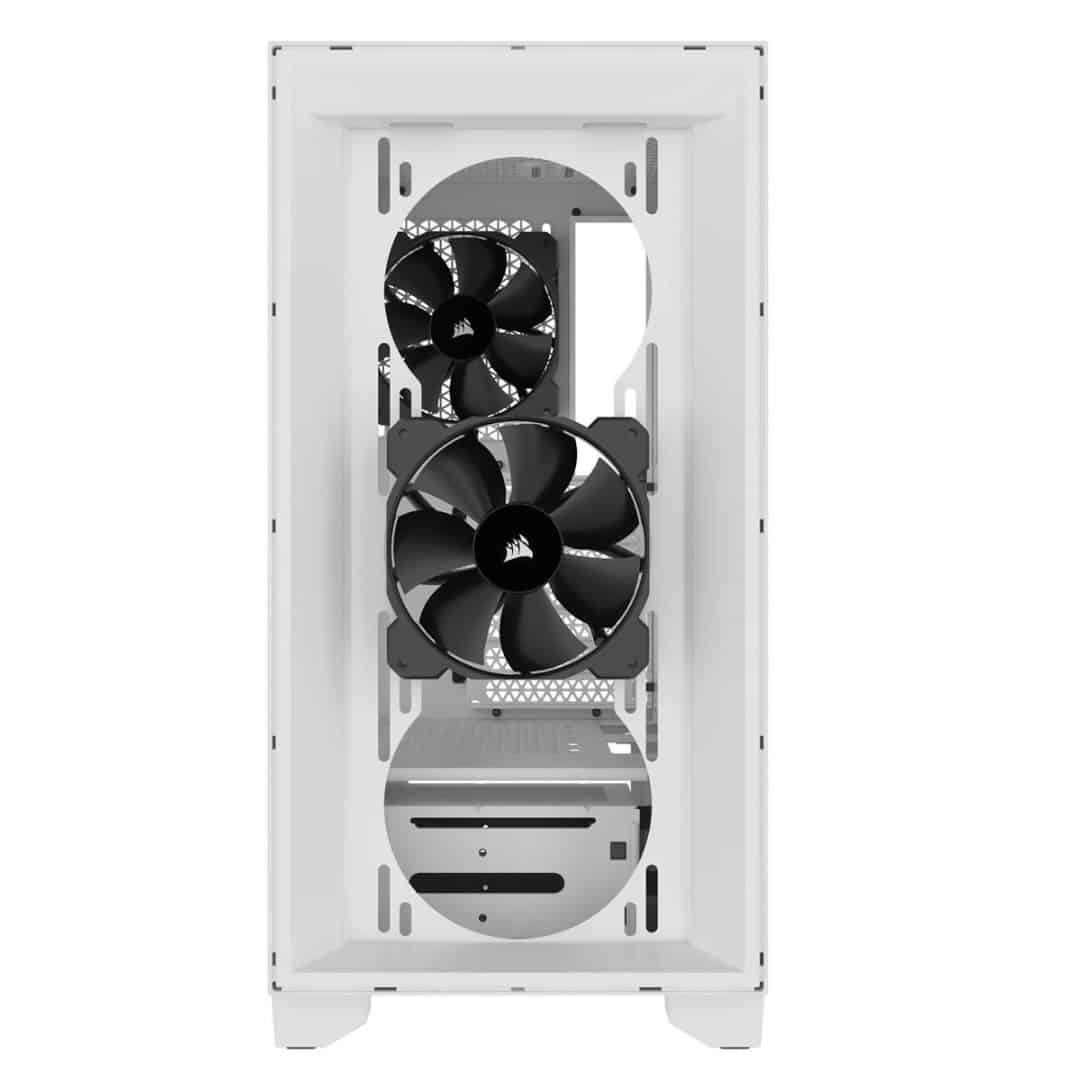  Corsair 3000D RGB Airflow Mid-Tower PC Case – 3X AR120 RGB Fans  – Three-Slot GPU Support – Fits up to 8X 120mm Fans – High-Airflow Design –  White : Electronics