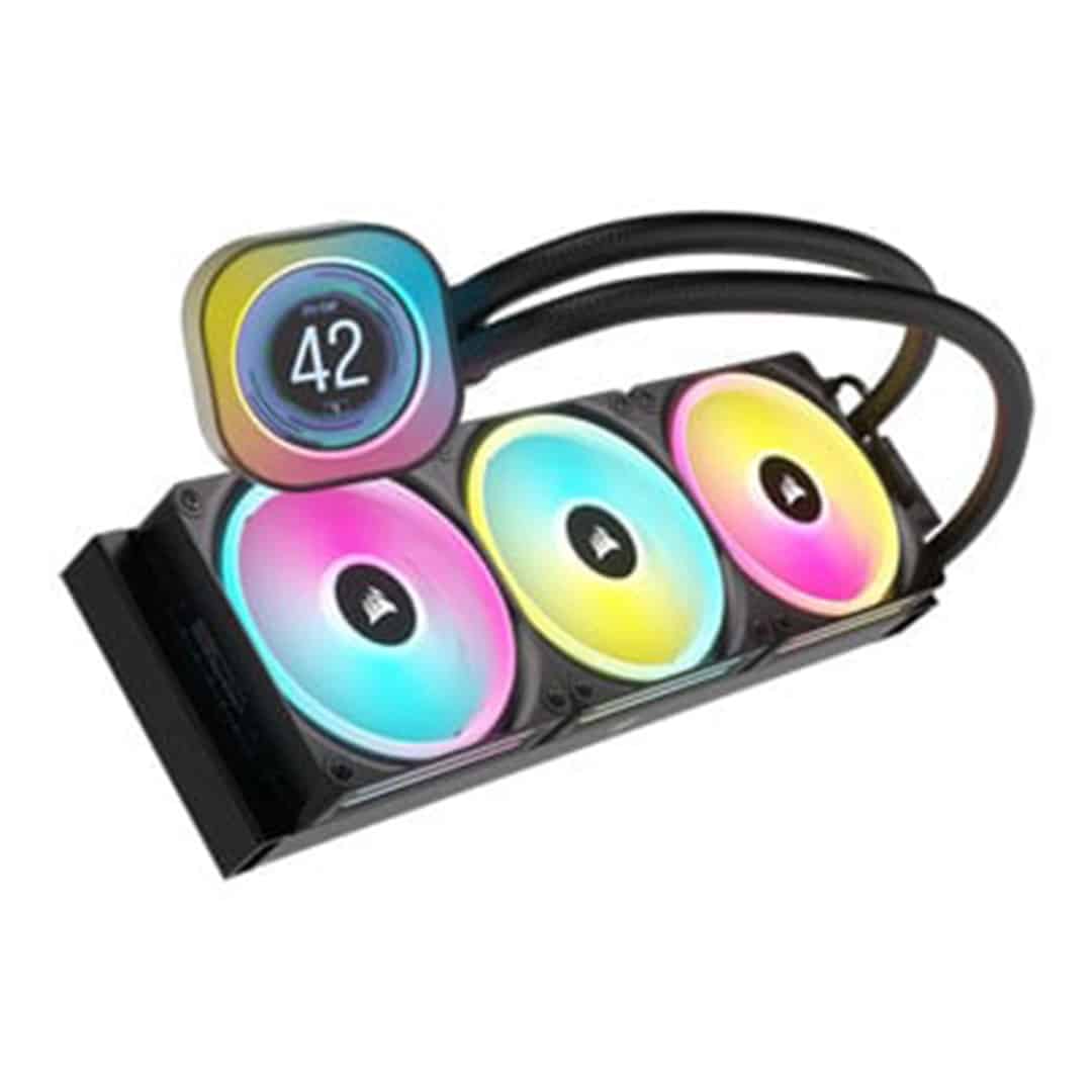 Photos - Computer Cooling Corsair iCUE LINK H150i LCD 360mm RGB All In One CPU Liquid Cooler - Black 