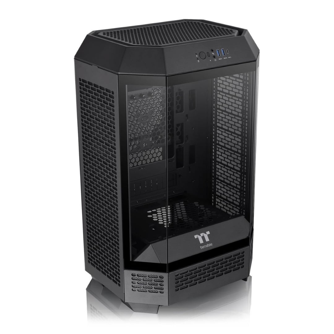 Photos - Computer Case Thermaltake The Tower 300 Black Micro-ATX Tower Tempered Glass PC Gaming C 